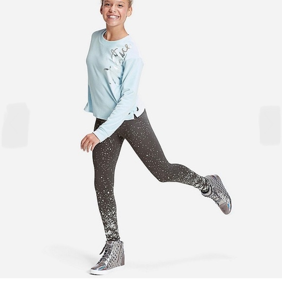 Justice collection x foil star metallic leggings